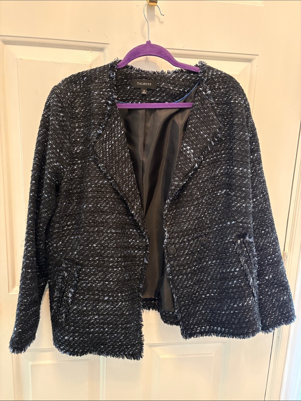 Talbots Black Tweed Bouclé Jacket - Women's